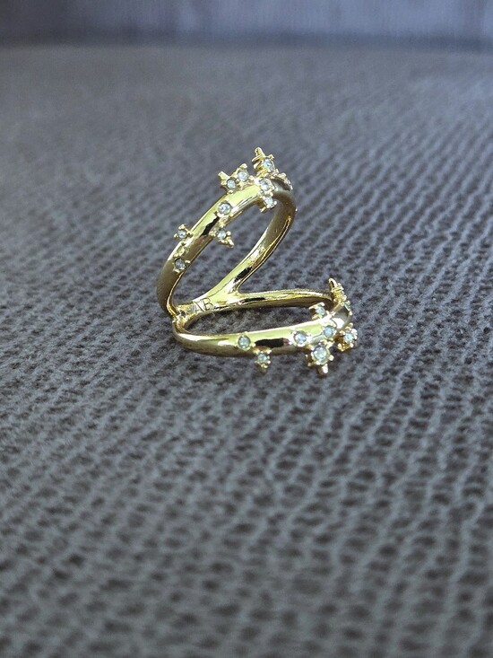 Alexis Bittar Jewelry - Alexis Bittar Double✌️ Banded Gold💛 Satellite🛰 Ring💍